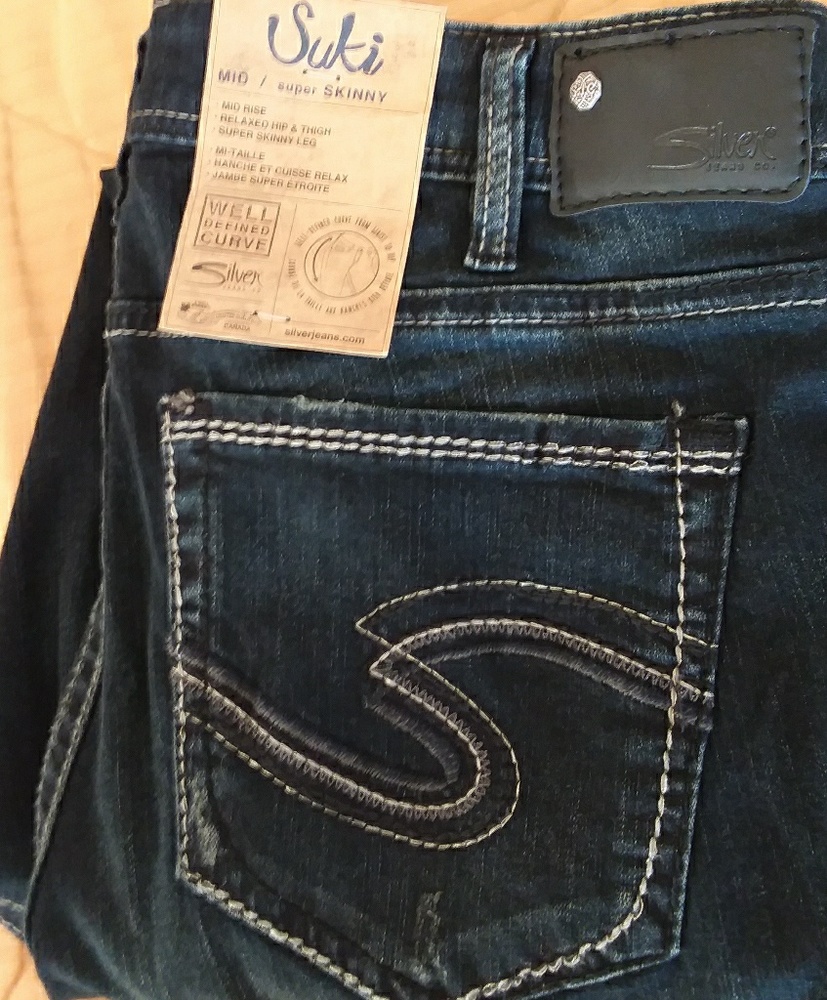 Womens silver Jean's new
